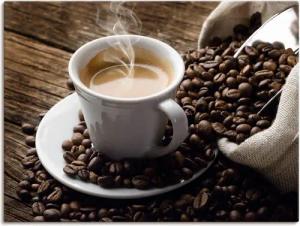 Artland Wandbild "Heißer Kaffee - dampfender Kaffee", Getränke, (1 St.), als Alubild, Outdoorbild, Leinwandbild, Poster, Wandaufkleber