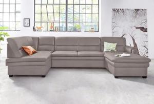 sit&more Wohnlandschaft "Pisa U-Form", mit Federkern, wahlweise mit Bettfunktion