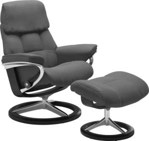 Stressless Hocker "Ruby", mit Signature Base, Gestell Eiche, Wenge, Braun & Schwarz