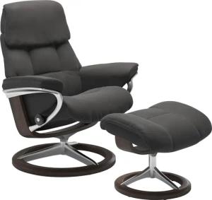 Stressless Hocker "Ruby", mit Signature Base, Gestell Eiche, Wenge, Braun & Schwarz