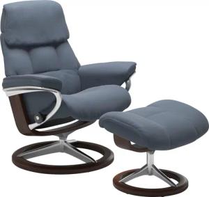 Stressless Hocker "Ruby", mit Signature Base, Gestell Eiche, Wenge, Braun & Schwarz