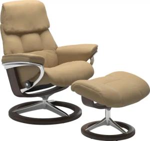 Stressless Hocker "Ruby", mit Signature Base, Gestell Eiche, Wenge, Braun & Schwarz