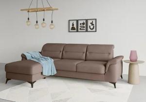 sit&more Ecksofa "Sinatra L-Form", mit Recamiere, optional mit Kopfteilverstellung und Armteilfunktion