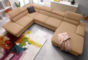sit&more Wohnlandschaft "Alcatraz U-Form", wahlweise mit Bettfunktion