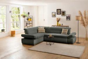 INOSIGN Ecksofa "Avesa L-Form", Wahlweise mit Arm- und Bettfunktion, B/T/H: 275/211/80 cm