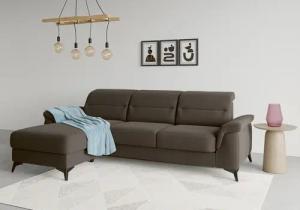 sit&more Ecksofa "Sinatra L-Form", mit Recamiere, optional mit Kopfteilverstellung und Armteilfunktion