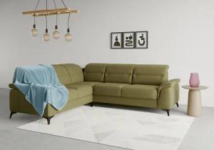 sit&more Ecksofa "Sinatra L-Form", optinal mit Kopfteilverstellung und Armteilfunktion, Metallfüße