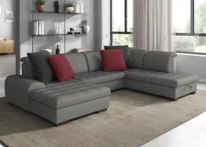 sit&more Wohnlandschaft "Luxor U-Form", wahlweise mit Bettfunktion, Bettkasten und Kopfteilverstellung