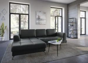 sit&more Ecksofa "Bendigo L-Form", inklusive Sitztiefenverstellung, Bodenfreiheit 12 cm, in 2 Fußfarben