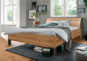 WIEMANN Futonbett "Monaco, 4-fache Liegehöhenverstellung", mit stilvollem Holzkopfteil, Made in Germany