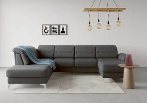 sit&more Wohnlandschaft "Sinatra U-Form", optional mit Kopfteilverstellung und Armteilfunktion etc.
