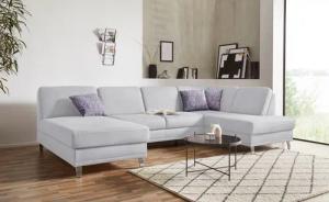 sit&more Wohnlandschaft "Clio U-Form", wahlweise mit Bettfunktion und Bettkasten, inklusive Federkern