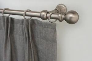 GARESA Gardinenstange "ANDREA", 1 läufig-läufig, Wunschmaßlänge, Vorhanggarnitur, verlängerbar, Endknopf Kugel lang, mit Ringen