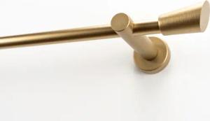 GARESA Gardinenstange "MOLIS", 1 läufig-läufig, Wunschmaßlänge, Vorhanggarnitur, verlängerbar, Wandmontage, Keil, ohne Ringe