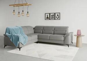 sit&more Ecksofa "Sinatra L-Form", optinal mit Kopfteilverstellung und Armteilfunktion, Metallfüße