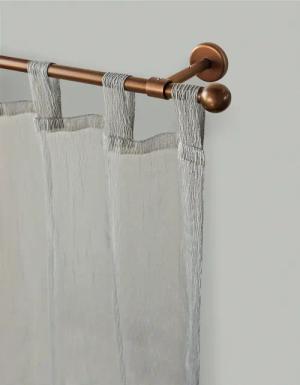 GARESA Gardinenstange "BOLTI", 1 läufig-läufig, Wunschmaßlänge, Vorhanggarnitur, verlängerbar, Wandmontage, ohne Ringe