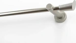 GARESA Gardinenstange "MOLIS", 1 läufig-läufig, Wunschmaßlänge, Vorhanggarnitur, verlängerbar, Wandmontage, Keil, ohne Ringe