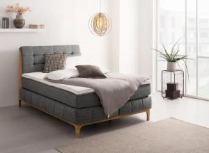 OTTO products Boxspringbett "Jelle", (5 St.), zertifizierte, recycelte Bezugsstoffe, verschiedene Ausführungen