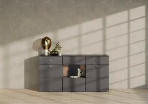 set one by Musterring Sideboard "TACOMA", Typ 53, Breite 180 cm, mit getönter Glastür