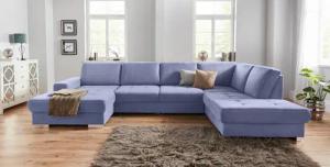 sit&more Wohnlandschaft "Santorini U-Form", mit Federkern und Sitztiefenverstellung, wahlweise mit Bettfunktion