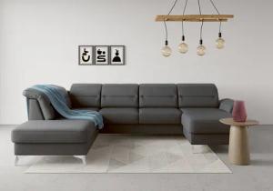 sit&more Wohnlandschaft "Sinatra U-Form", optional mit Kopfteilverstellung und Armteilfunktion etc.