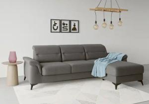 sit&more Ecksofa "Sinatra L-Form", mit Recamiere, optional mit Kopfteilverstellung und Armteilfunktion