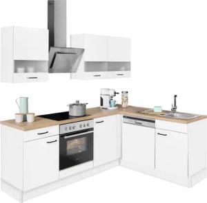 OPTIFIT Winkelküche "Elga", Premium-Küche, Soft-Close-Funktion, Vollauszug, Stellbreite 225x175cm