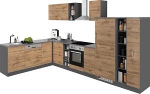KOCHSTATION Winkelküche "KS-Colmar", mit E-Geräten, Stellbreite 210/360 cm