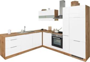KOCHSTATION Winkelküche "KS-Luhe", Stellbreite 240x270 cm, wahlweise mit oder ohne E-Geräten, MDF-Fronten