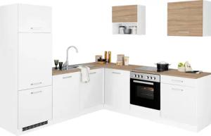 KOCHSTATION Winkelküche "KS-Visby", ohne E-Geräte, Winkel 240 x 240cm für Kühlschrank u. Geschirrspüler