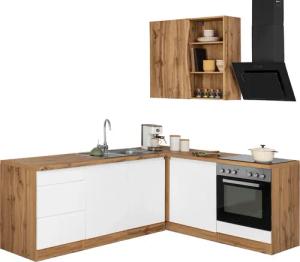 KOCHSTATION Winkelküche "KS-Bruneck", Stellbreite 240/180 cm breit, wahlweise mit oder ohne E-Geräte, MDF