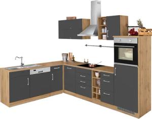 KOCHSTATION Winkelküche "KS-Colmar", ohne E-Geräte, Stellbreite 210/300 cm