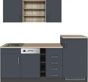 KOCHSTATION Küche "KS-Mali", Breite 210 cm, mit E-Geräten