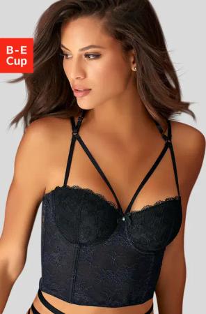 petite fleur gold Corsage, mit Bügel und verführerischer Bänder-Optik, sexy Dessous, Reizwäsche