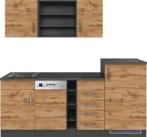 KOCHSTATION Küche "KS-Mali", Breite 210 cm, mit E-Geräten