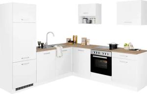 KOCHSTATION Winkelküche "KS-Visby", ohne E-Geräte, Winkel 240 x 240cm für Kühlschrank u. Geschirrspüler