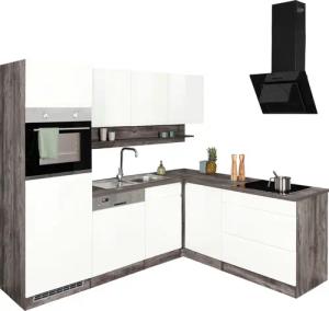 KOCHSTATION Winkelküche "KS-Virginia", Stellbreite 230/190 cm, wahlweise mit Induktion