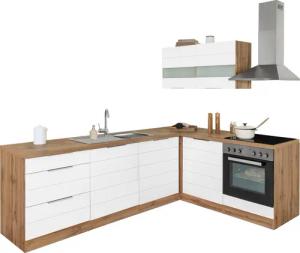KOCHSTATION Winkelküche "KS-Luhe", Stellbreite 240x180 cm, wahlweise mit oder ohne E-Geräten, MDF-Fronten