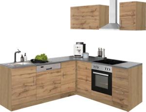 KOCHSTATION Winkelküche "KS-Colmar", mit E-Geräten, Stellbreite 210/210 cm