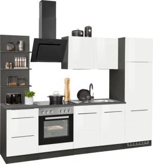 KOCHSTATION Küchenzeile "KS-Brindisi", Breite 210 cm, wahlweise mit E-Geräten, mit MDF-Fronten