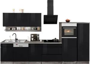 KOCHSTATION Küchenzeile "KS-Virginia", Breite 350 cm, mit Glaskeramik-oder Induktionskochfeld
