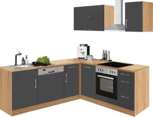 KOCHSTATION Winkelküche "KS-Colmar", mit E-Geräten, Stellbreite 210/210 cm