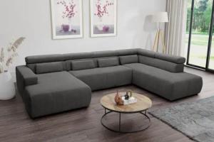 DOMO collection Wohnlandschaft Brandon viele Bezugsarten, incl. Nierenkissen, mit Kopfteilverstellung, wahlweise Sitztiefenverstellung
