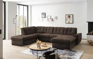 exxpo - sofa fashion Wohnlandschaft "Durango, aufwendige Sitz- und Rückenverarbeitung, bequem, U-Form", inkl. Kopfteilverstellung, wahlweise mit Bettfunktion und Bettkasten