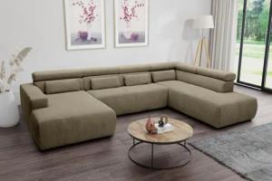 DOMO collection Wohnlandschaft Brandon viele Bezugsarten, incl. Nierenkissen, mit Kopfteilverstellung, wahlweise Sitztiefenverstellung