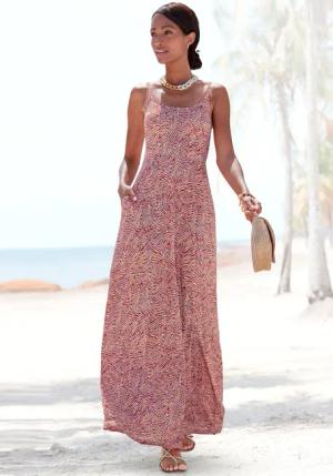 Vivance Maxikleid, mit grafischem Alloverdruck und Taschen, Sommerkleid, Strandkleid