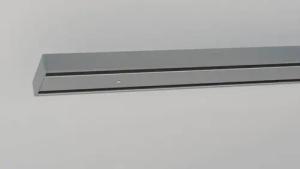 indeko Schienensystem "Objektschiene", 2 läufig-läufig, Wunschmaßlänge, Innenlauf Gardinenschiene, Komplett-Set inkl. Gleitern&Montagematerial
