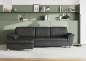 DOMO collection Ecksofa Franzi, wahlweise mit Bettfunktion, Bettkasten und Kopfteilverstellung