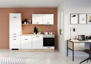 IMPULS KÜCHEN Küche ""Porto", Ausrichtung wählbar, Schubkästen mit Soft-Close,", vormontiert, wahlweise mit E-Geräten, mit Vollauszug, Breite 240 cm