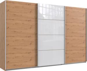Wimex Schwebetürenschrank "Norderstedt", INKLUSIVE 2 Stoffboxen und 2 zusätzliche Einlegeböden, mit Glastür